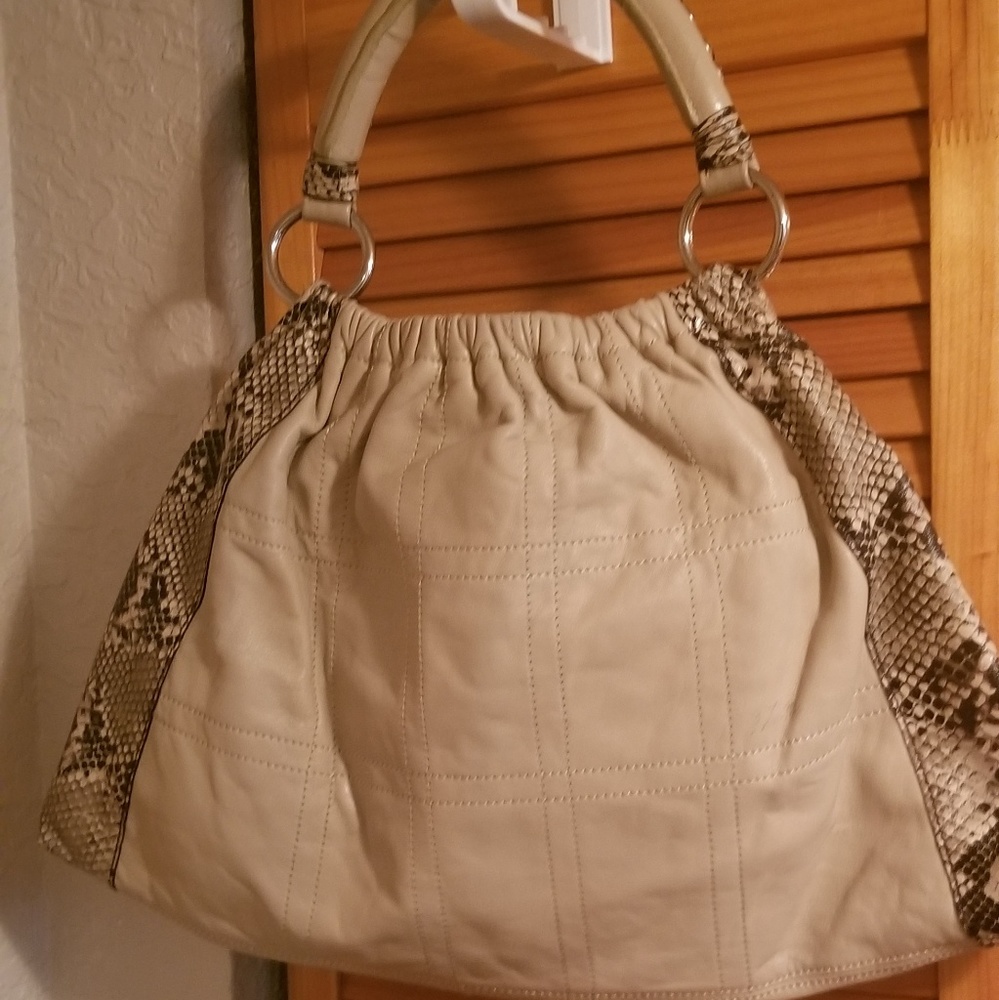 *PRE LOVED* Bolzano Taupe Lambskin Leather Bag